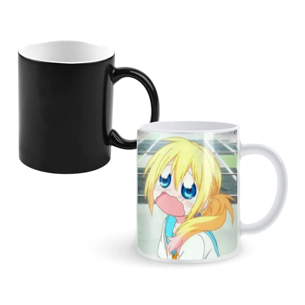 Pseudo Love Anime Coffee Mugs And Mug Creative Color Change Tea Cup Ceramic Milk Cups Novelty Interesting Gifts