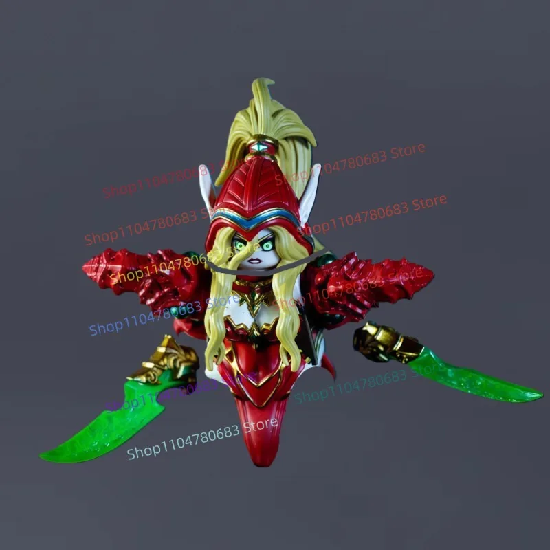 

MOC Building Blocks Blonde Dual-Blade Warrior Mini Figure Assembly Model Display Anime Game Character Decorative Toy Gift