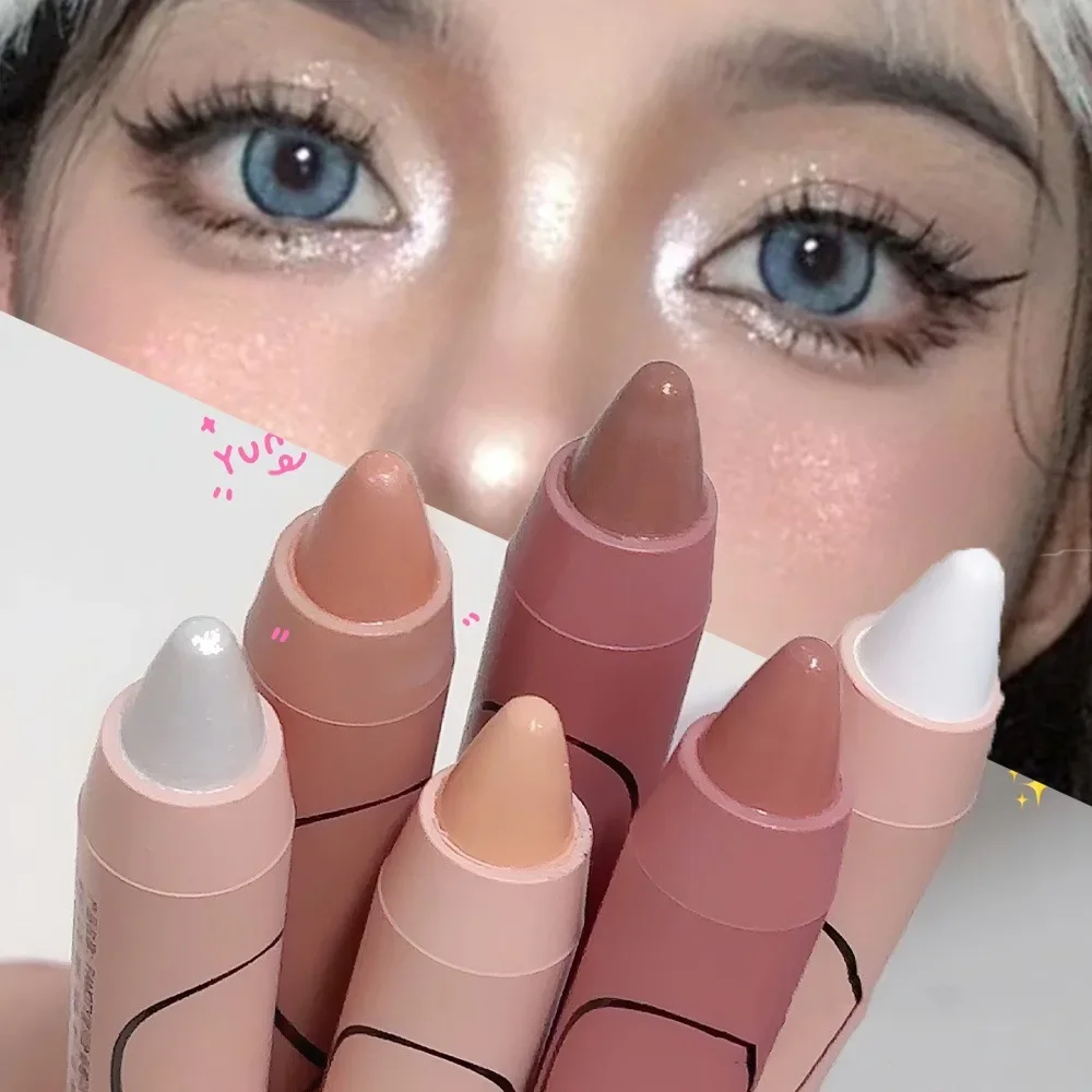 パールアイシャドウペンシル横たわっているカイコ蛍光ペンマットアイメイクパール高光沢ブライトニンググリッターアイシャドウスティック