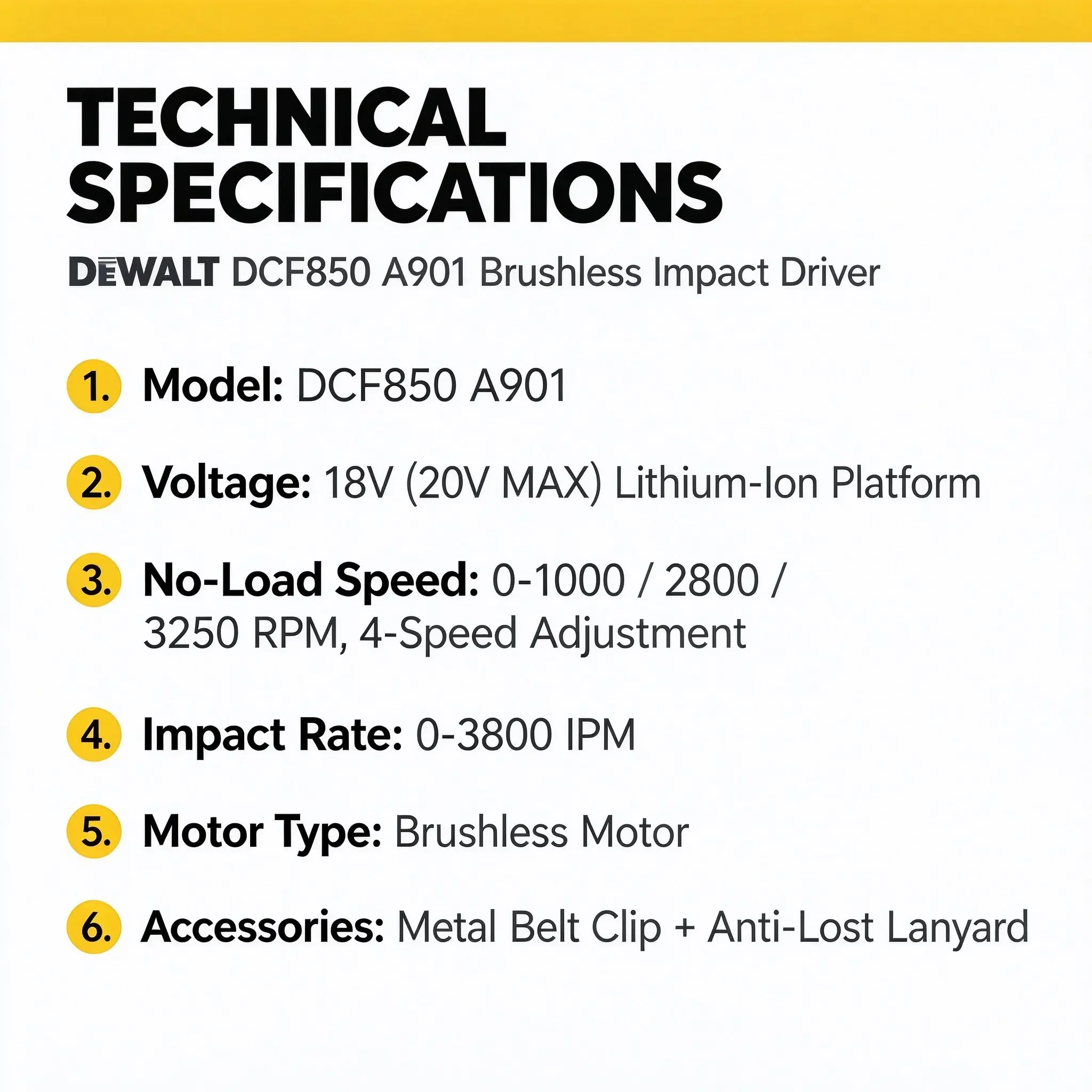 DEWALT Old Model DCD850 Brushless 20V Cordless Drill, Multifunction Rechargeable Impact Driver - view 6
