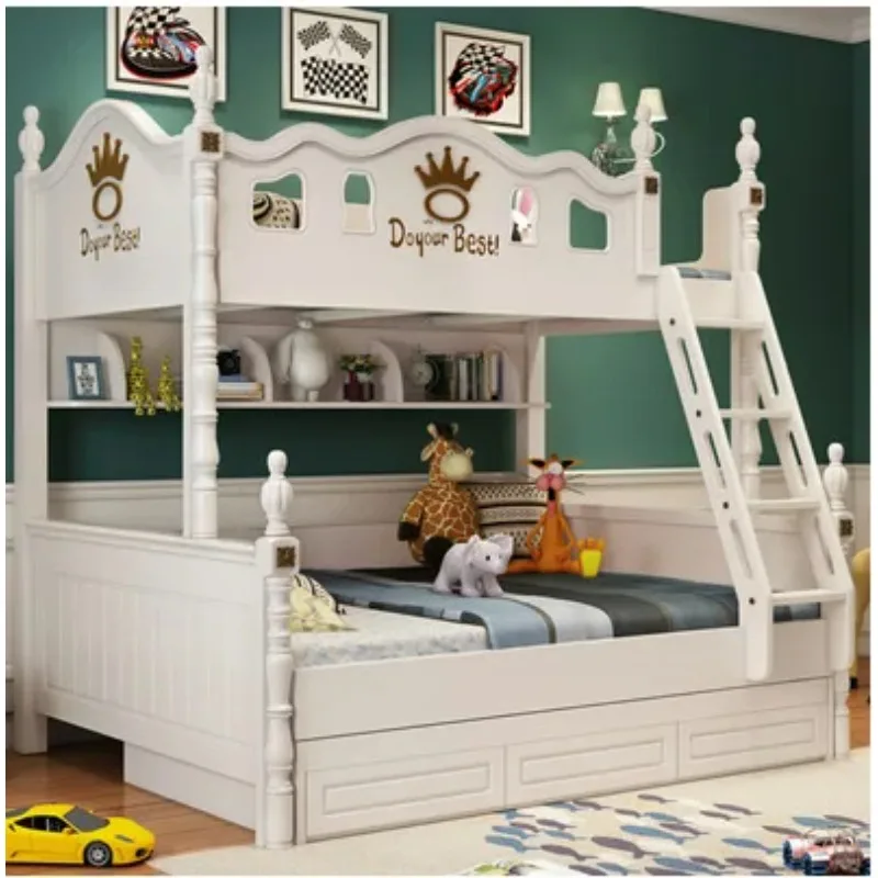 고품질 저가 단일 아동용 원목 창의적 슬라이드 엄마와 아이 침대 침실용