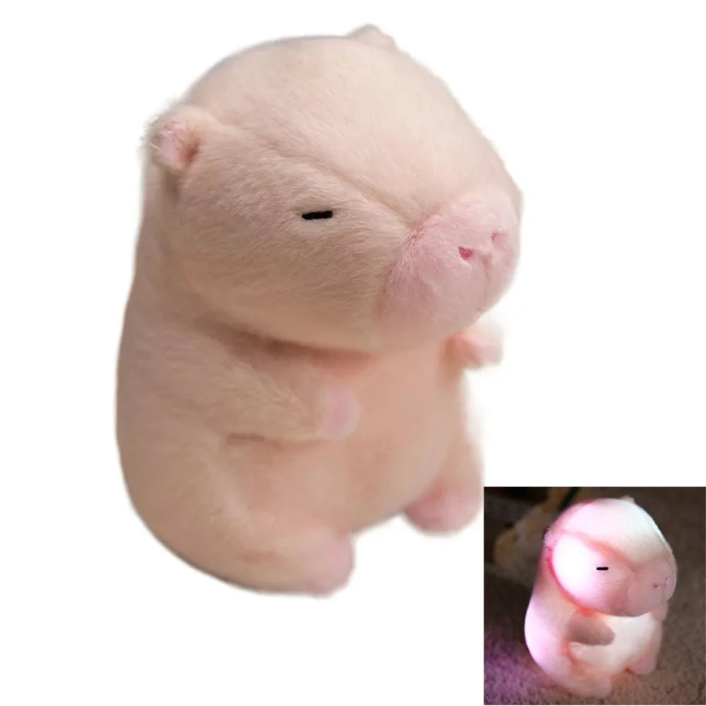 

Luminous Lighted Capybara Plush Toy Fluffy Texture Soft Light LED Capybara Stuffed Animal Comfortable To Touch Colorful Light