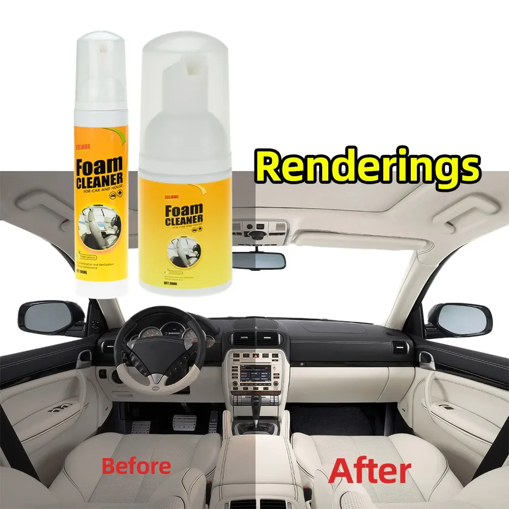 Multi-purpose Foam Cleaner, Assento automotivo, Interior Home Cleaning Spray, Lavagem de carro