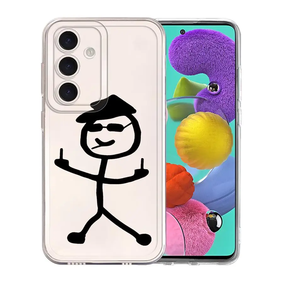 เคสโทรศัพท์แบบนิ่มสำหรับ Samsung Galaxy A16 A17 A21s A50 A12 A32 A52 A51 A72 A31 A52s A71 ลายเส้นการ์ตูนน่ารัก