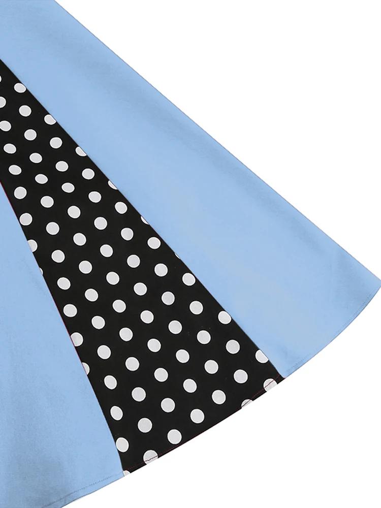 Tonval Sweetheart Neck Spaghetti Strap Double Breasted Long Dress 50s Pinup Vintage Polka Dot Women Party Sexy Dresses