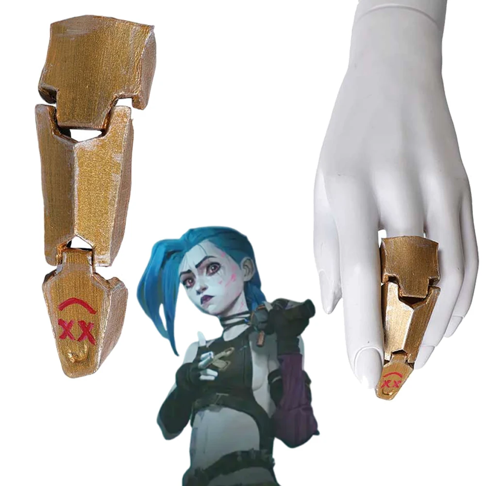 Game LoL TV 2 Arcane Jinx Cosplay Finger Covers Women Girls Adult Roleplay EVA Costume Accessories Halloween Carnival Party Prop