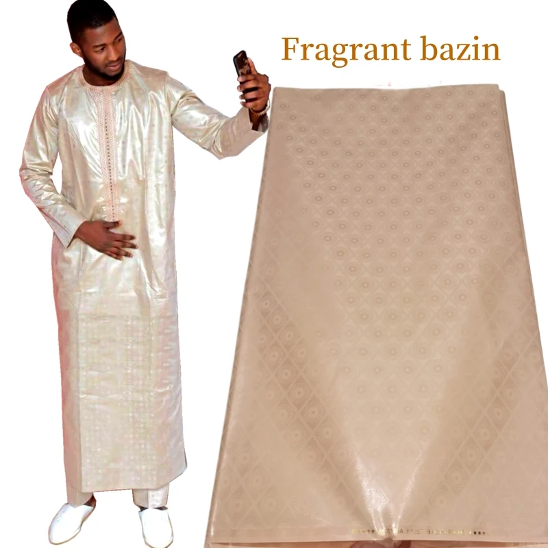 

Fragrant African Bazin Fabric good quality 100% cotton ,Guinea brocade fabric length 5 meters,width 1.4 meters , LBZ-0120