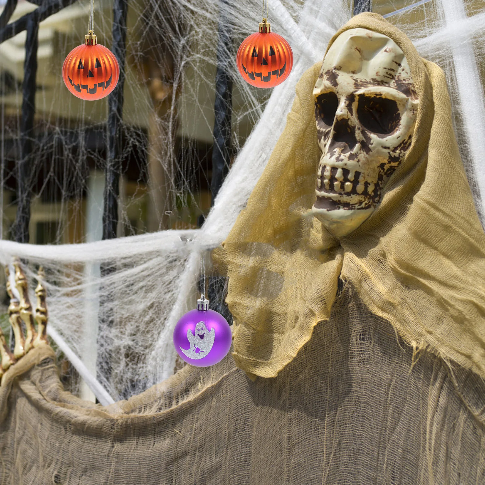 

6Pcs Halloween Ball Ornaments Appealing Pendant Home Desk Festival Decoration Halloween Ball Ornament Party Supplies