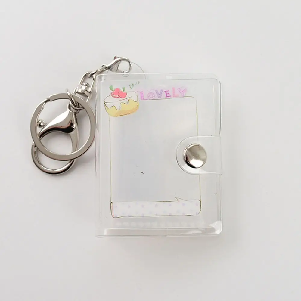 

Book Albums Pendant Photo Holder Pictures Storage Card Bag Photo Album Keychain Collection Card Holder Card Book Keyring
