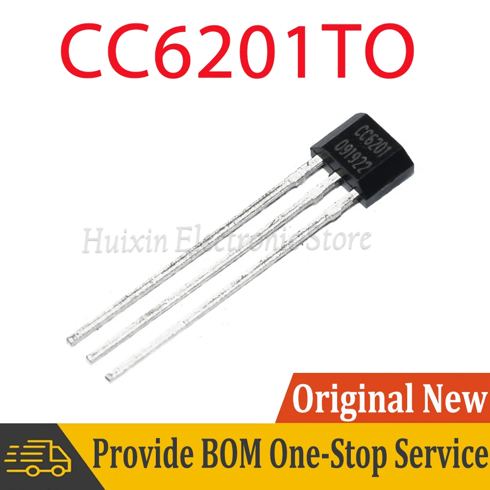 10pcs CC6201TO TO-92S CC6201 6201T 6201 TO92S All-pole Low-power Hall-effect Switch Sensor IC Chip New Original