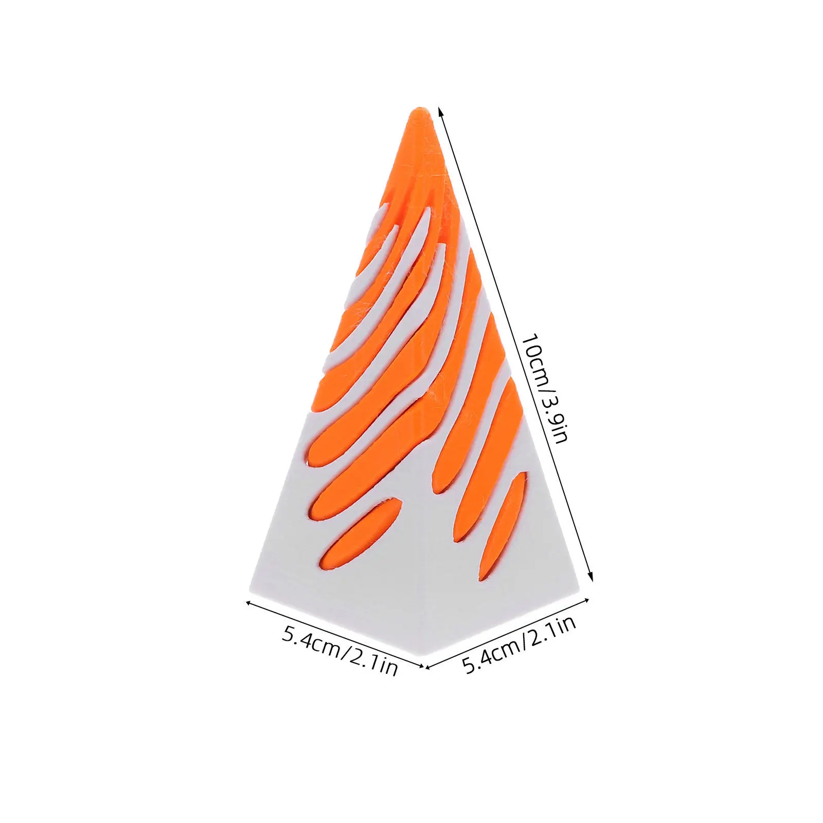 3D Printed Spiral Cone Impossible Pyramid Sculpture Optical Illusion Desktop Decor for Office Home Bookshelf