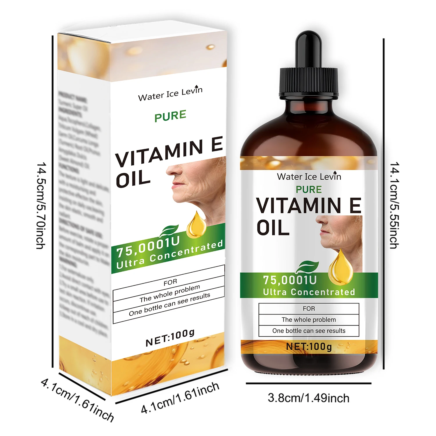 100ml Natural Vitamin E Essential Oil, Used for Massage, Skin Care, Gua Sha, Showering, Facial, Body, Nail, Hair, and Eyelash Care, Versatile