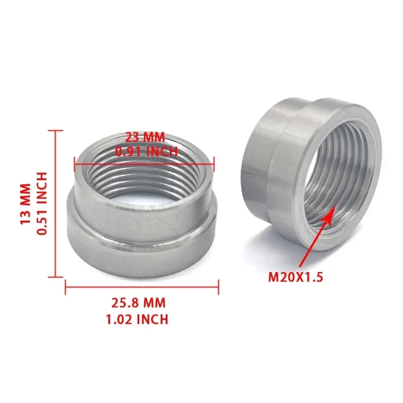 Stainless Steel Stepped Weld Bung M12X1 25 M16X1 5 M20X1 5 M22X1 5 Female Thread Metric Mounting Boss
