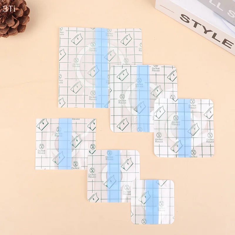 100Pcs Medical Adhesive Waterproof Tape Transparent Tape PU Anti-allergic Medicinal Wound Dressing Fixation Tape