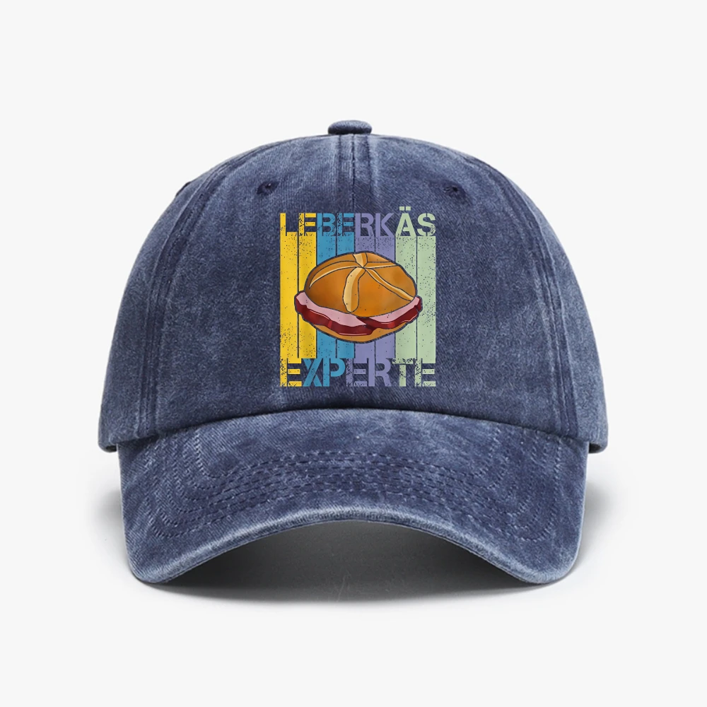 Leberkas Leberkäse Bavaria Food Lovers Graphic Printed Washed Baseball Cap Fashion Adjustable soft top cowboy hat