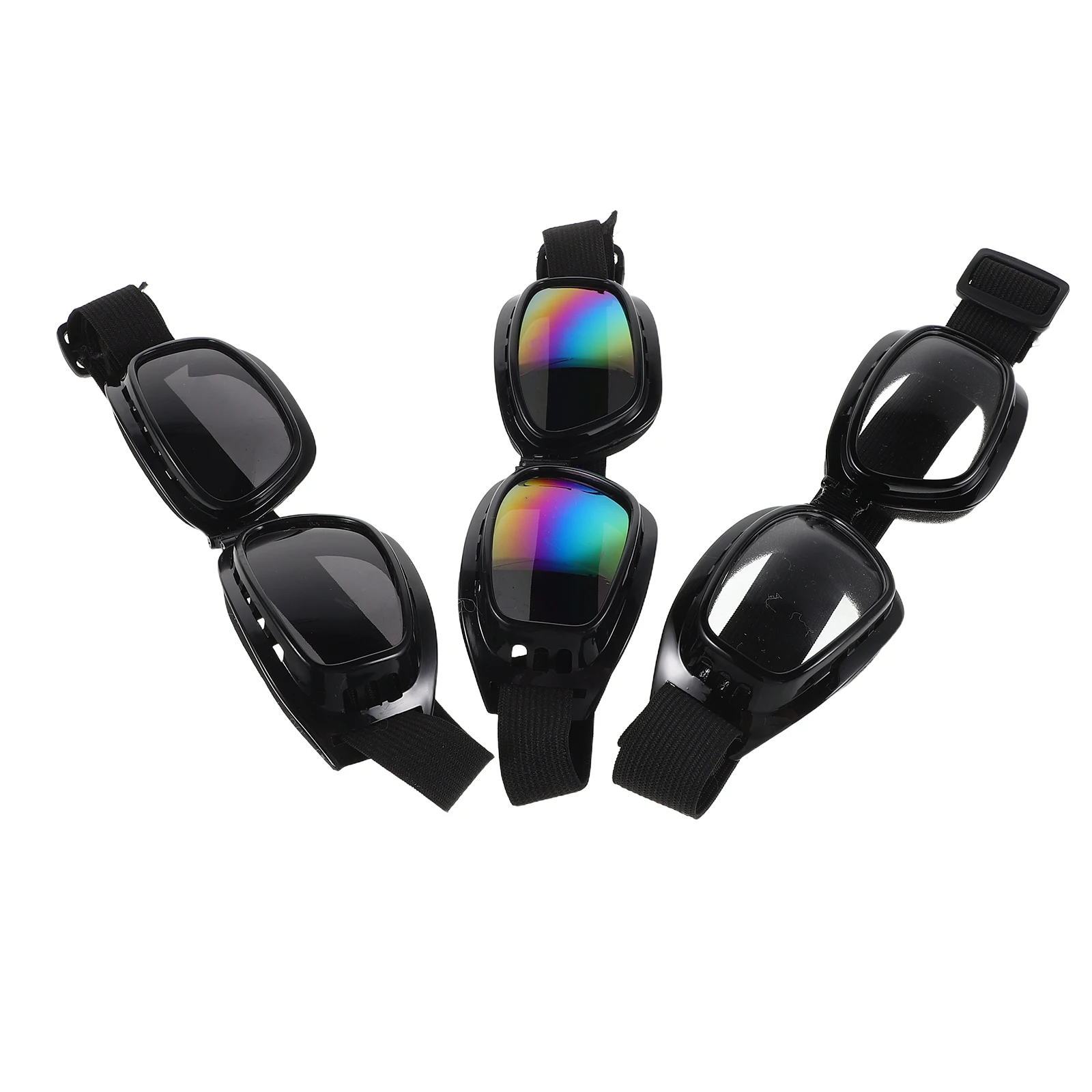

3pcs Motorcycle Goggles Eye Protector for Dogs Glasses Small Safety Abs Doggie Sunglasses Large Dogs Ski Goggles Pet Glasses