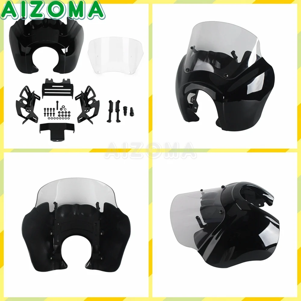 Front Fairing Motorcycle Headlight Cover Windscreen Cowling For Harley Dyna Wide Glide FXDWG FXDWGI 2006-17 For Baja Design LP6 view 6