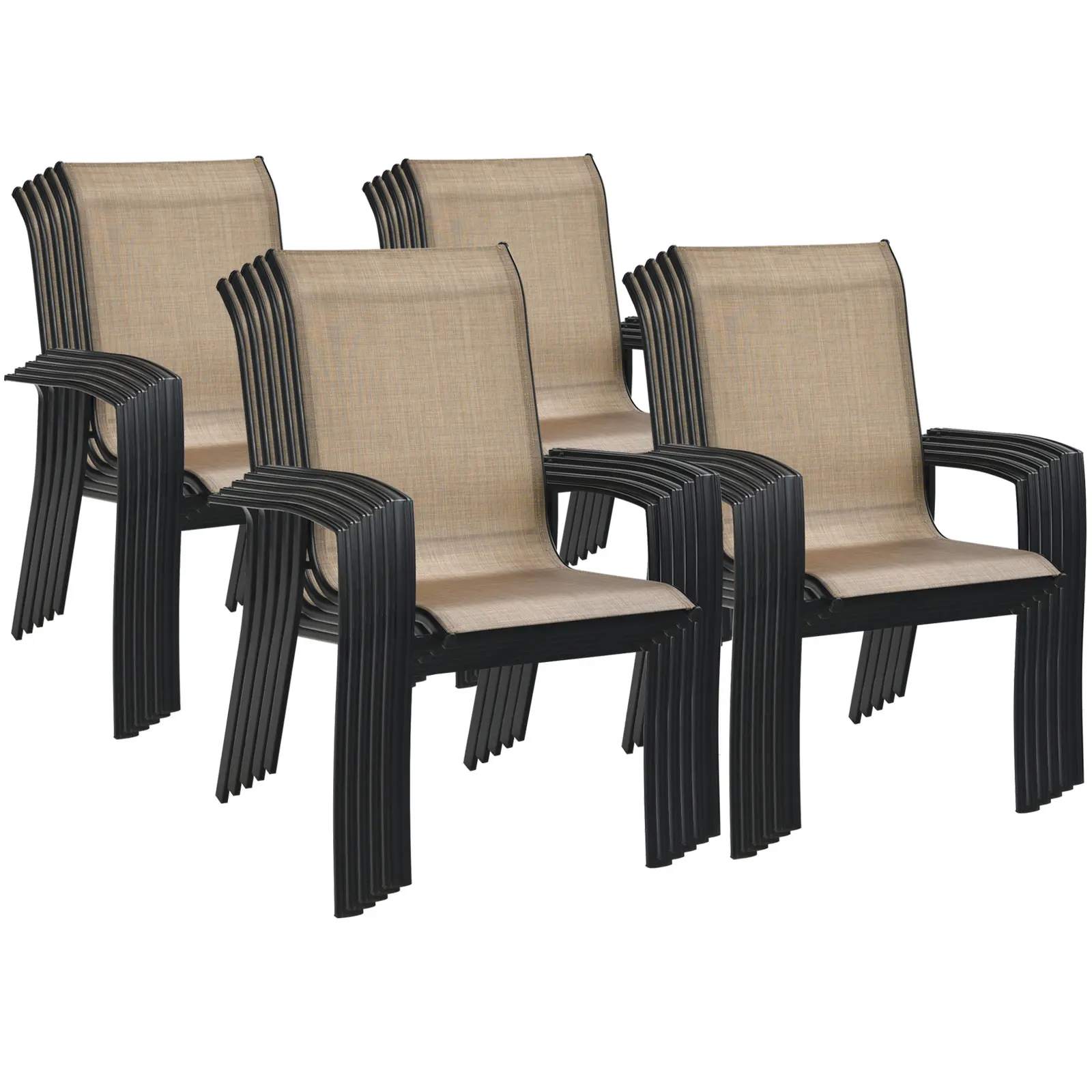 Set of 20 Patio Dining Chair stackable Camping Garden Deck No Assemble