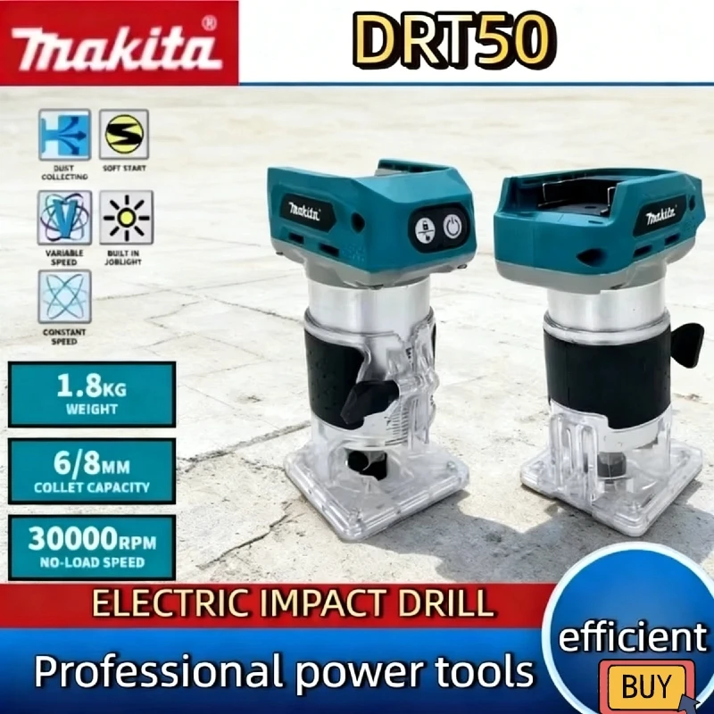 

Makita DRT50 Cordless 18V 20V Trimmer Rechargeable Brushless Slotting Tool for Woodwork Engraving Milling