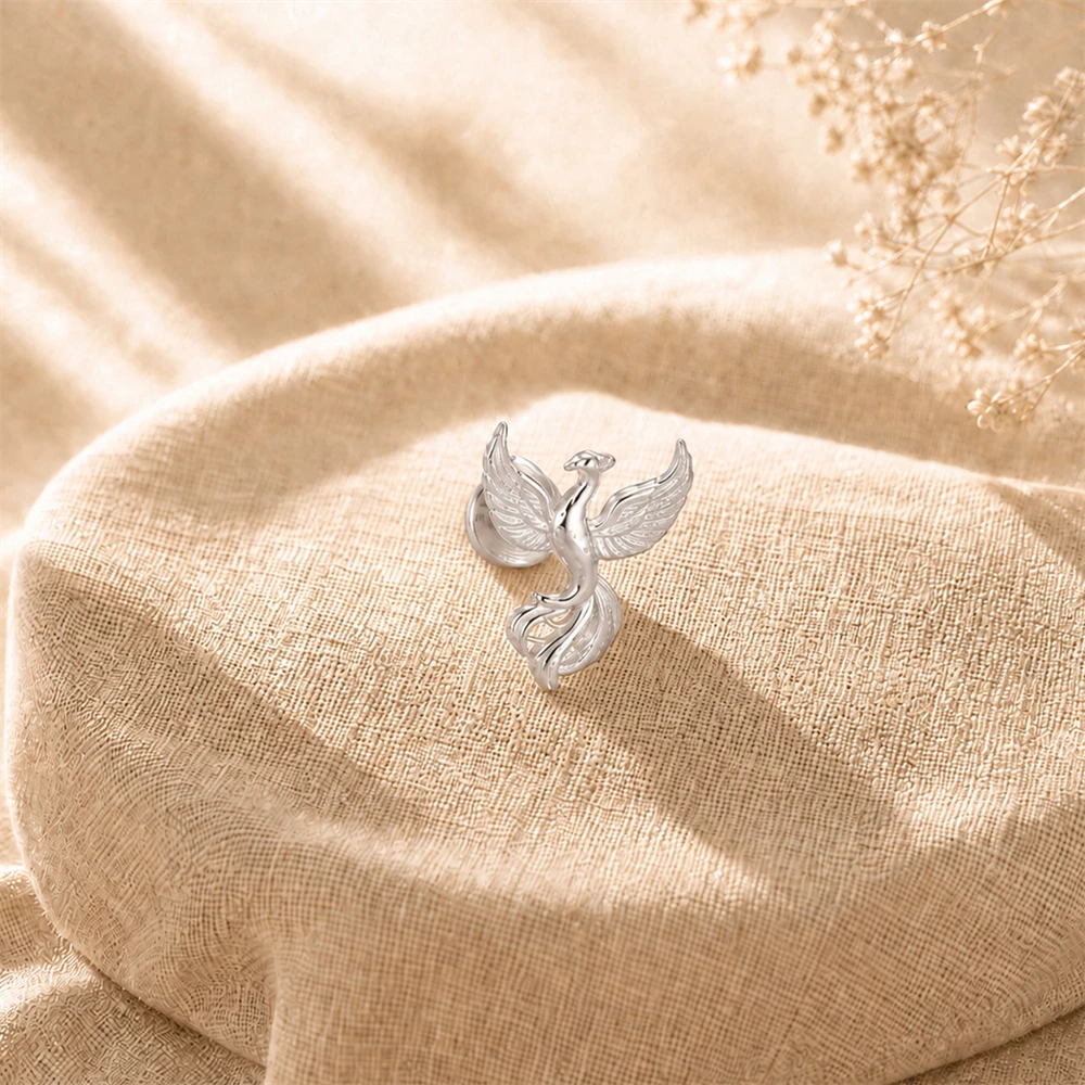 AIDE 1PC 925 Sterling Silber Glück Rot Koi Piercing Ohrring Für Frauen Geometrische Kette Zirkon Ohr Knochen Stud Ohrringe edlen Schmuck – Detail 34