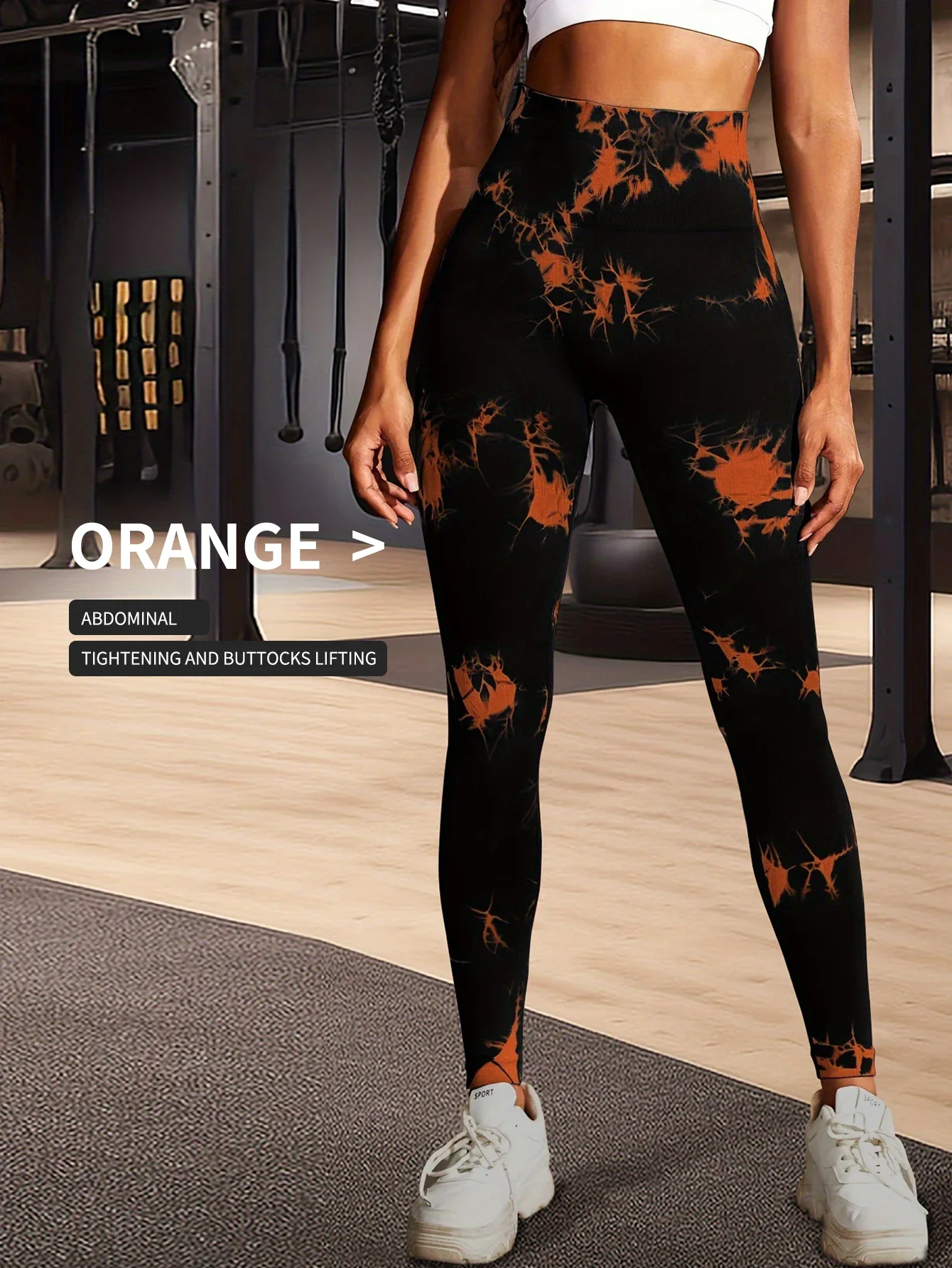 جديد التعادل مصبوغ زهرة مجزأة اليوغا السراويل امتصاص العرق عالية الخصر ضيق صالح رفع الورك سراويل رياضية تشغيل السراويل الرياضية