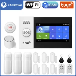 Tuya Smart Home Alarm Security-Protection System 4G Wireless House Wifi Burglar Security Alarm System Smart Life APP With Sensor