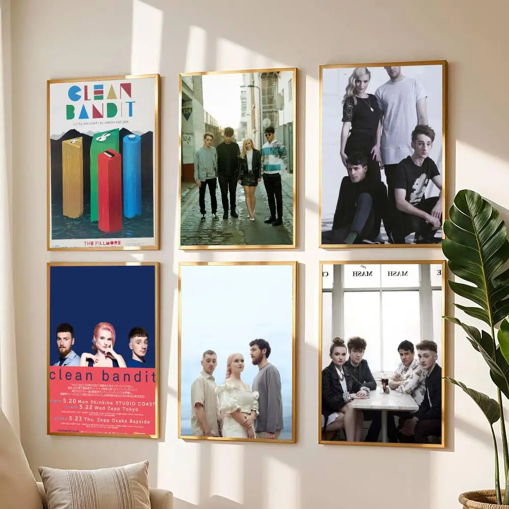 band C-Clean Bandit-T Poster Modern Wall Decal for Living Room Cafe Office Bar and Bedroom