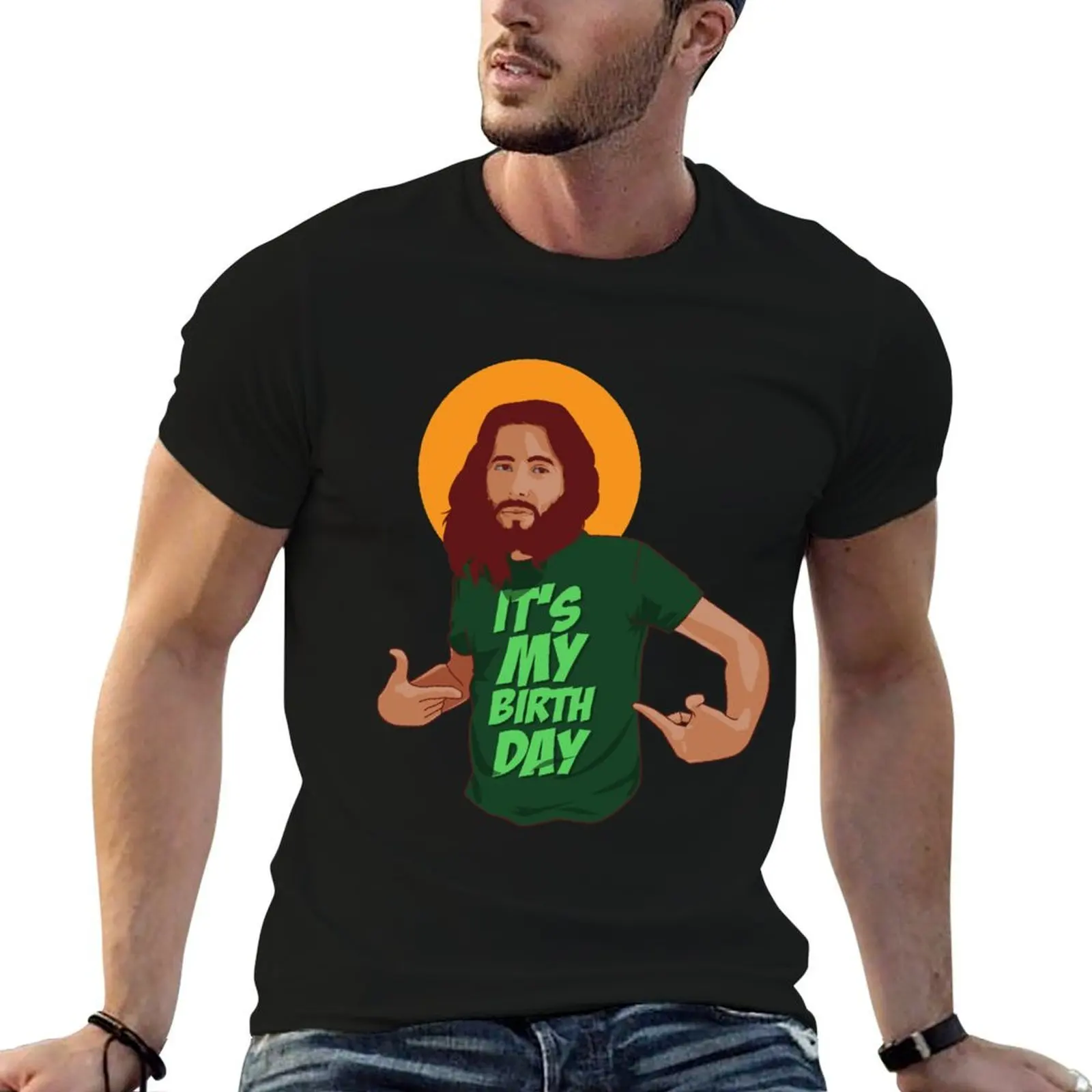 Funny Jesus Humor Christmas Birthday Christian Catholic Holidays T-Shirt vintage t shirts anime plain black t shirts men