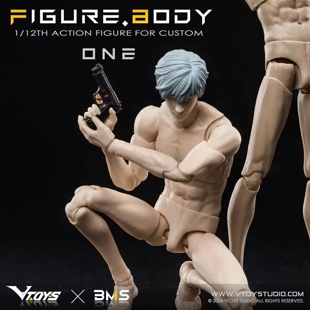 

В наличии VTOYS X BMS 1/12 FIGURE BODY ONE Шарнирная кукла Супер Гибкий шарнирный корпус 16,5 см Белый Желтый Фигурка Модель