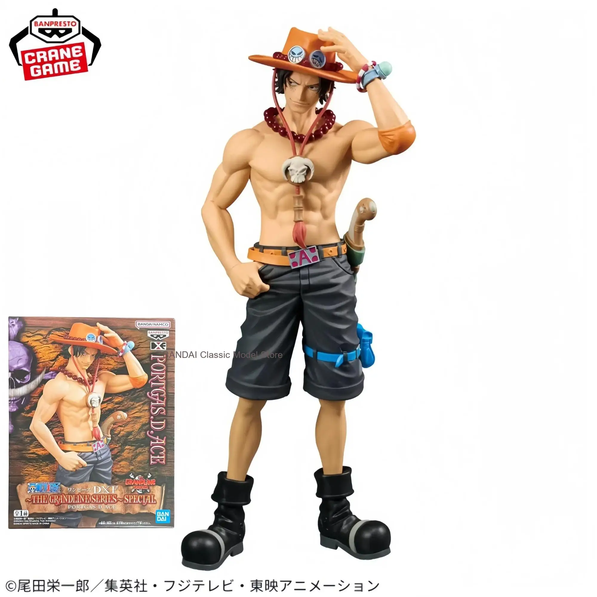 

100% натуральная Bandai Banpresto One Piece Dxf The Grandline Series Special Portgas D Ace 20 см, новые и нераспечатанные выбранные подарки