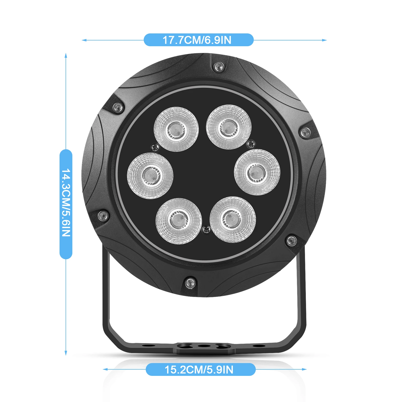 Yiflamefly 4Pcs IP65 Waterproof Par Lights 6X10W RGBW LED Stage Light DMX Party DJ Light For Outdoor Performance Party Courtyard
