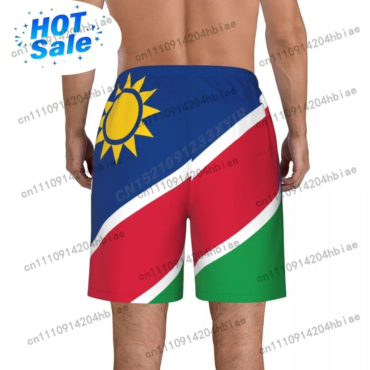 Summer Men's Namibia Flag Beach Pants Shorts Surfing M-2XL Polyester Swimwear Running view 2