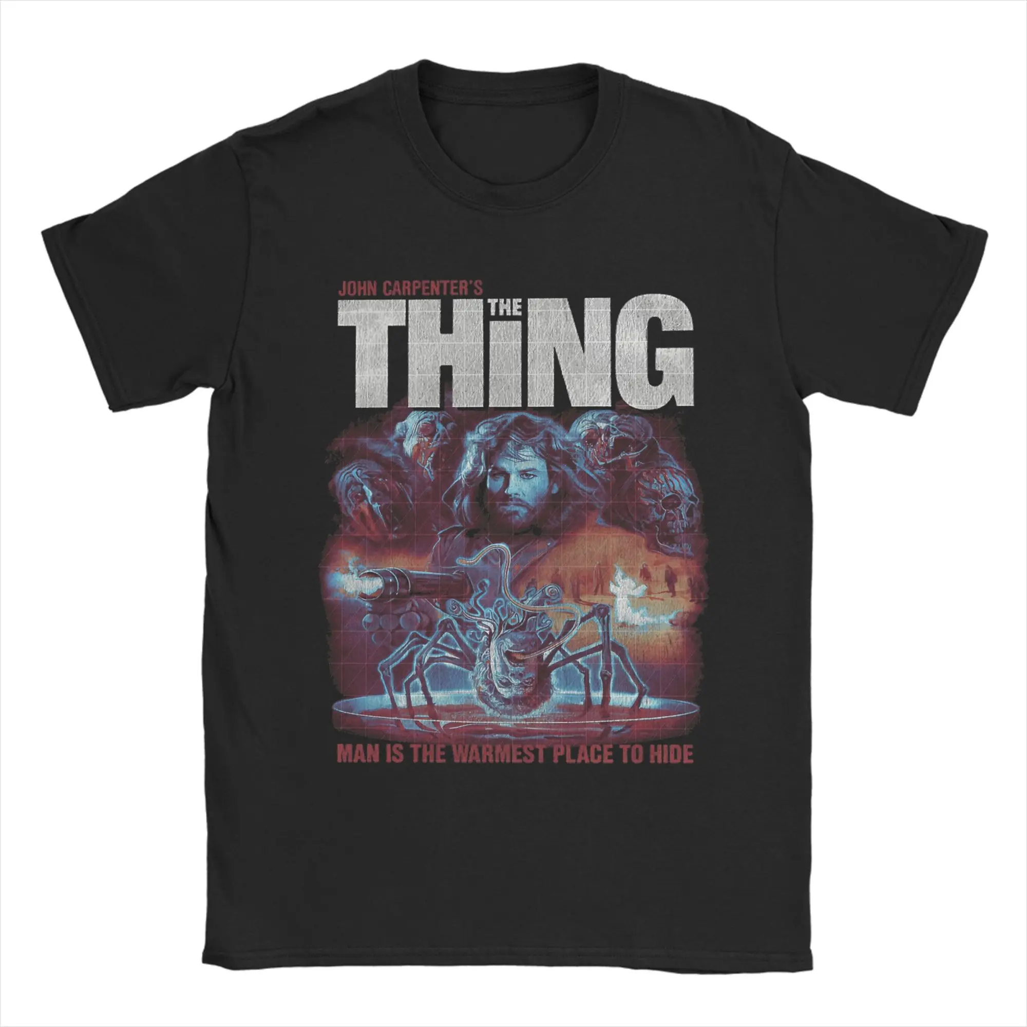 Men's The Thing John Carpenter Horror Sci Fi T Shirt  100% Cotton Clothes Short Sleeve Round Collar Tee Shirt Gift Idea T-Shirt