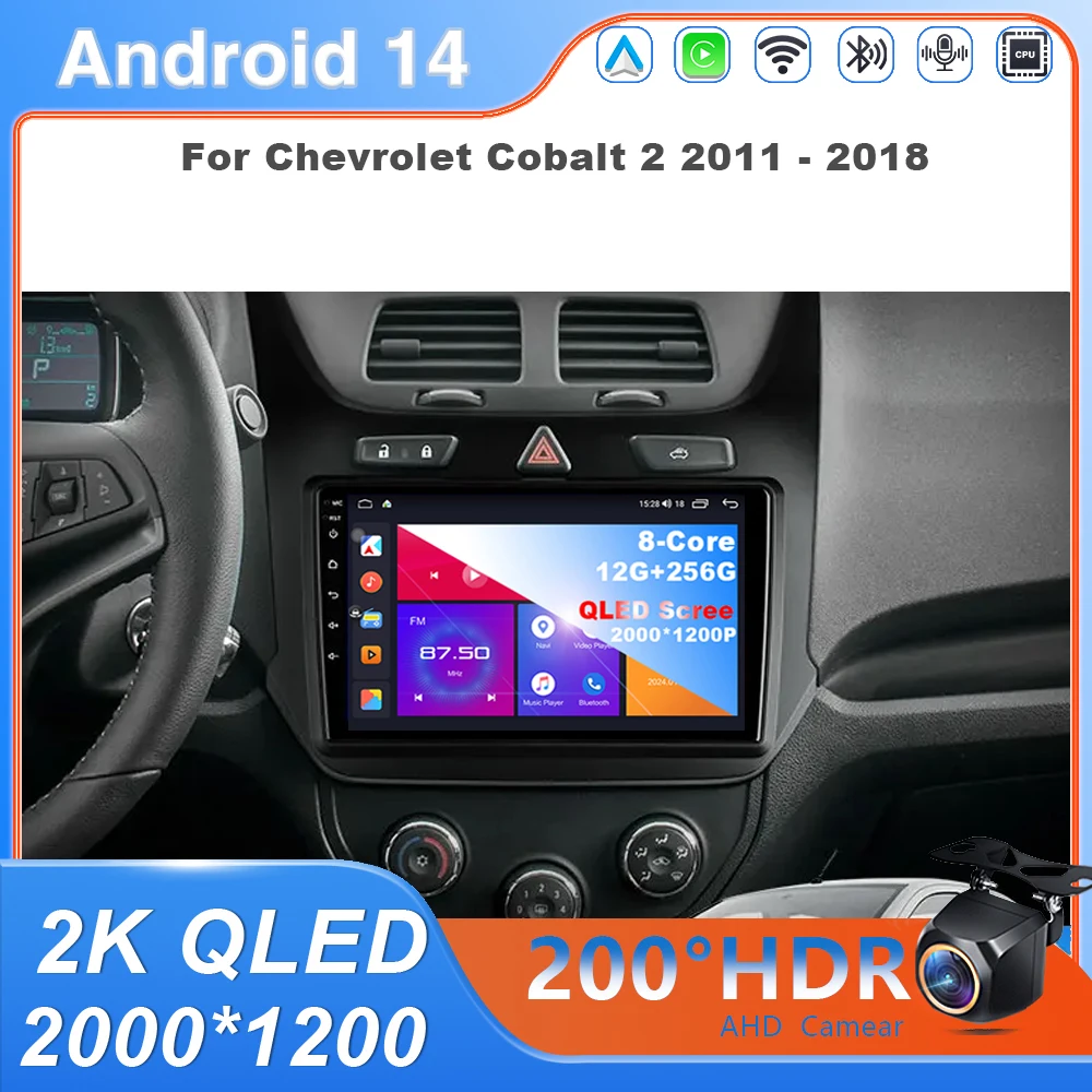 

Android 14 For Chevrolet Cobalt 2 2011 - 2018 Car Radio Multimedia Video Player Navigation GPS BT Wireless Carplay Touch Screen