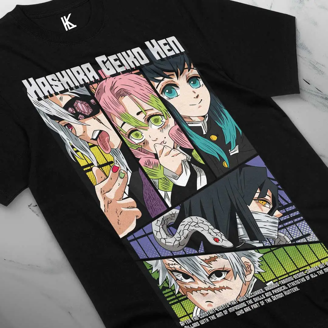 Hashira Demon Slayer T-Shirt Kimetsu No Yaiba Tengen Horror Anime Gift Shirt All Size