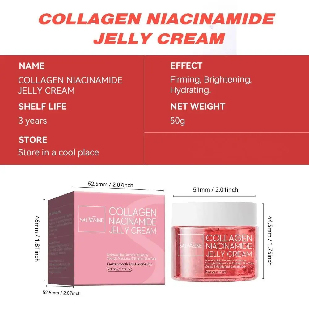 24h Glow & Lifted Collagen Jelly Cream Strengthen The Skin Barrier Niacinamide And Hydrolyzed Collagen Face Cream Moisturize