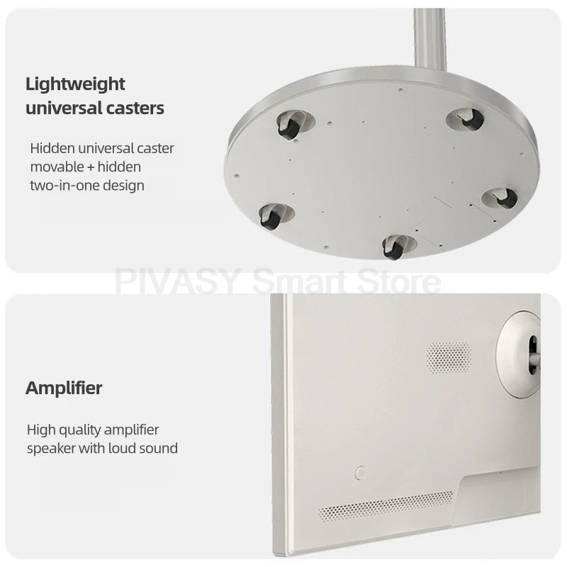 27 32 بوصة تلفزيون ذكي 10 نقاط شاشة تعمل باللمس حامل الهاتف المحمول Android12 للياقة البدنية المنزل حفلة مكتب صب لاسلكي للتدوير