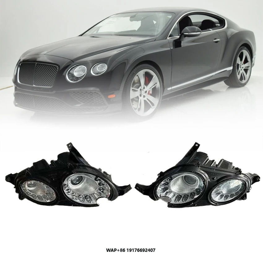 

CZJF High Quality Black Headlamp Headlights Continental GT 2016 2017 2018 Front Lighting 3W1941015BE 3W1941016BE