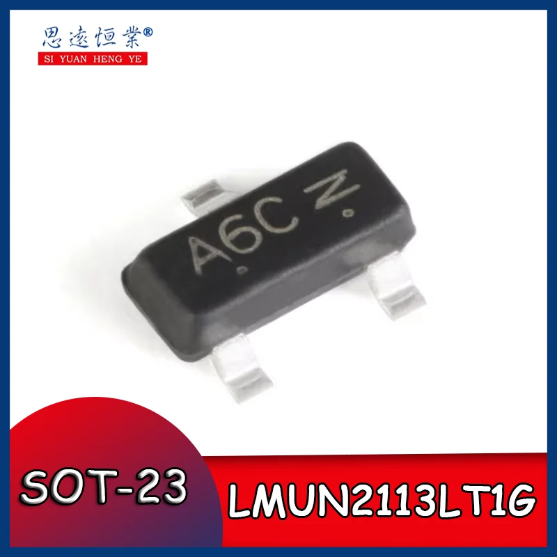 50pcs Original genuine LMUN2113LT1G A6C SOT-23-50V /-100mA surface mount transistor