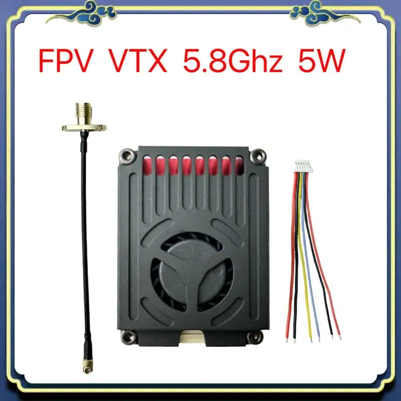 

ABTJ-Long Distance FPV 64CH 5.8G 4.9G 5W VTX Transmitter For RC Drone, DC7V-36V, Supports PAL/NTSC