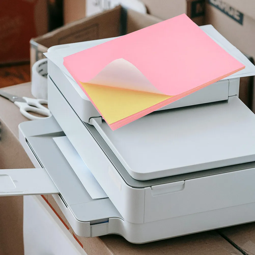 

50 шт. цветной этикеточной бумаги, самоклеящаяся бумага для печати, для классификации, маркировки, офисных и школьных принадлежностей