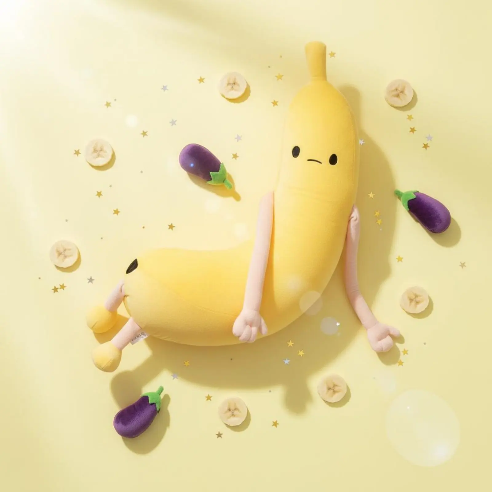 

Banana Stuffed Yellow Banana Pillow Stuffed Soft Cuddly for Bedroom
