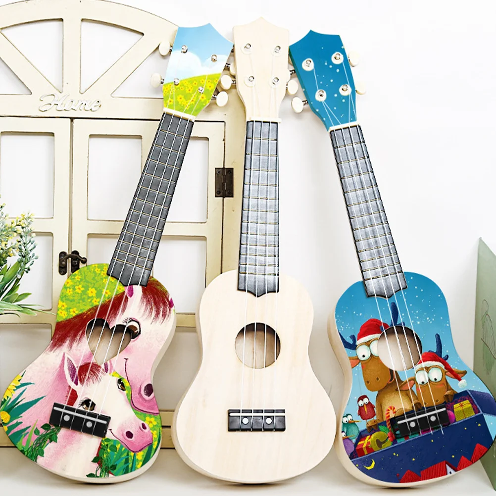 Kit de bricolaje de ukelele de madera, instrumento de cuerda, regalo para principiantes