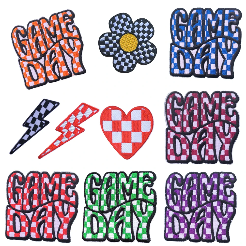 Game Day Emblem Clothing Accessories Badge Sticker Embroidered Embroidery Sticker Iron-on Patches