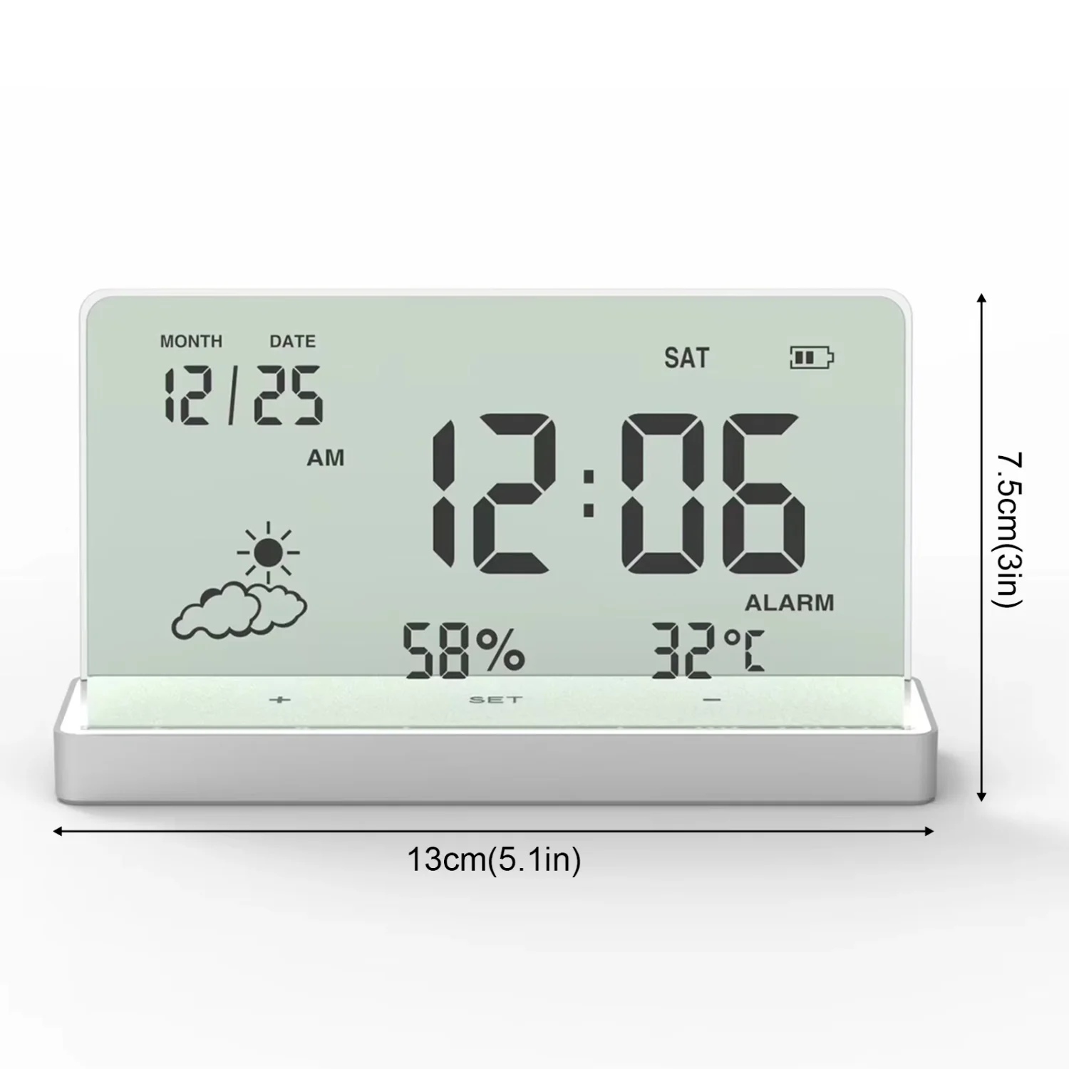 Transparent Alarm Clock Ins Style Electronic Clock Digital Alarm Clock Ornaments Simple Modern Style Clock