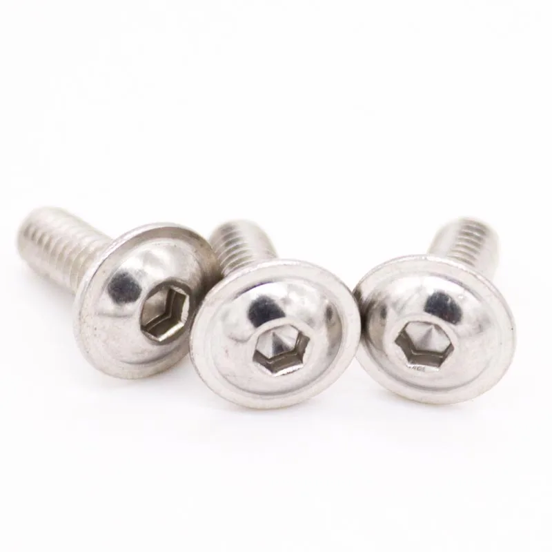 

M2 M2.5 M3 M4 M5 M6 M8 M10 ISO7380.2 304 A2 Stainless Steel Hex Hexagon Socket Round Button Head With Washer Collar Bolt Screw