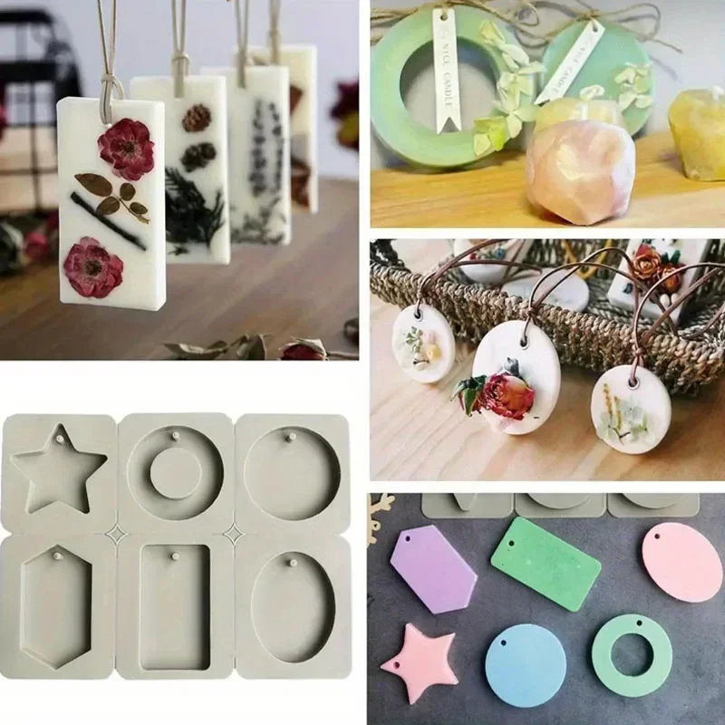 2pcs 2026 New model Advanced DIY Silicone Aromatherapy Tablet Mold Kit Flower Soap Wax Mould for Hanging Ornament Crafts view 2