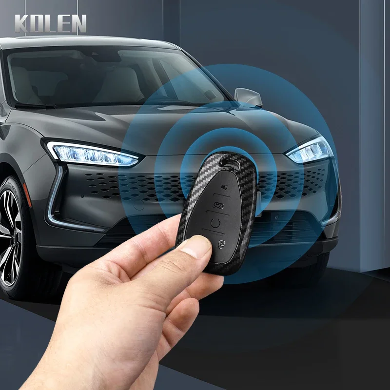 ABS Carbon Fiber Car Key Case Cover For Chevrolet Malibu Blazer Traverse Onix Equino Volt Bolt Trax Orlando Cruze Spark Camaro view 6