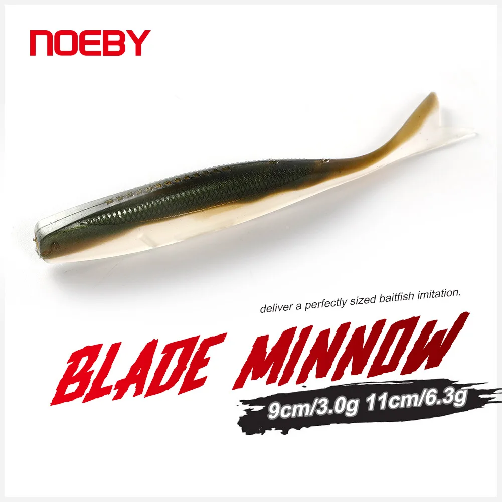 NOEBY Soft Bait 9cm/3g 11cm/6.3g Forktail Silicone Worm Artificial Bait Saltwater Freshwater Sea Bass Wobbler Soft Fishing Lure