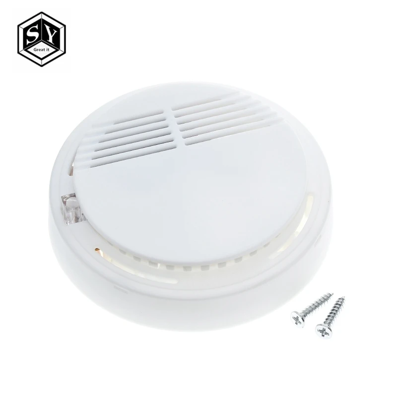 Independent Alarm Fire Smoke Sensor Detector 85dB Photoelectric Monitor Home Security System for Family Guard Office Restaurant